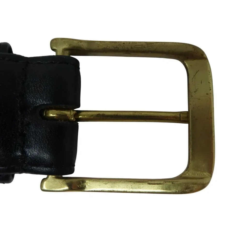 Coach Black Leather Gold Buckle‎ Classic Belt Size 38